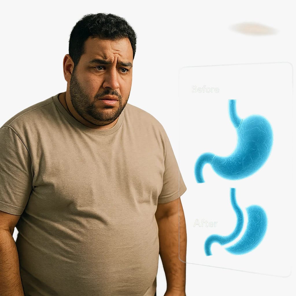 ما هو أقل وزن لعملية تكميم المعدة؟