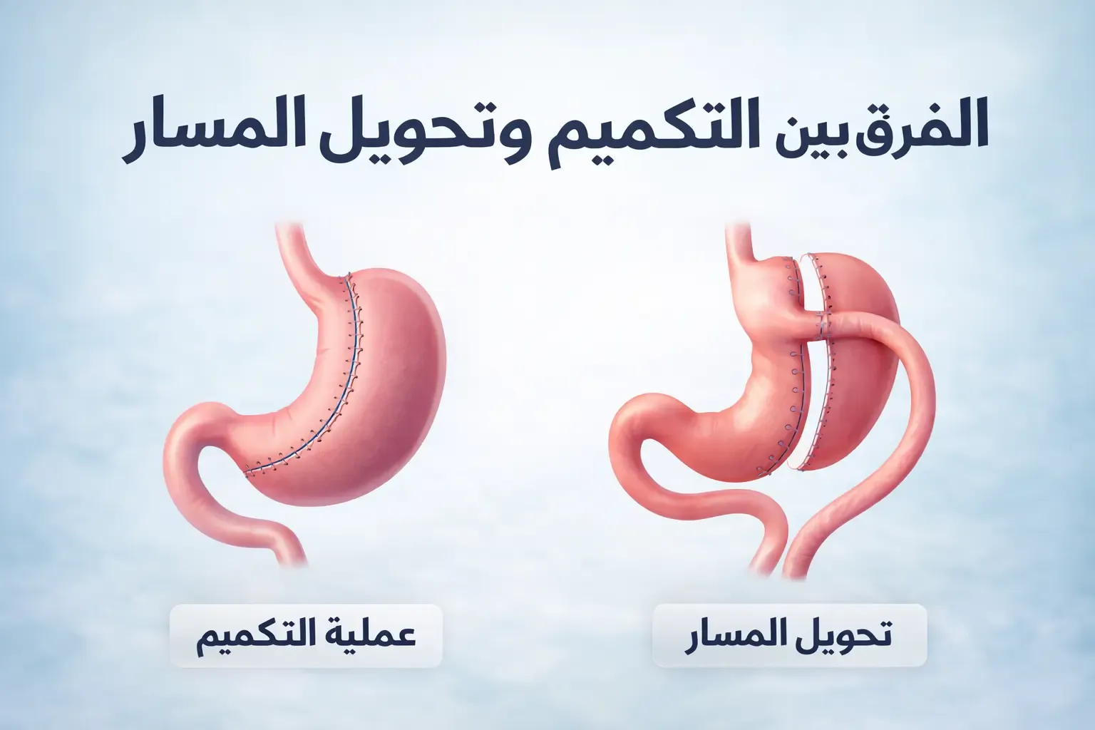 الفرق بين التكميم وتحويل المسار