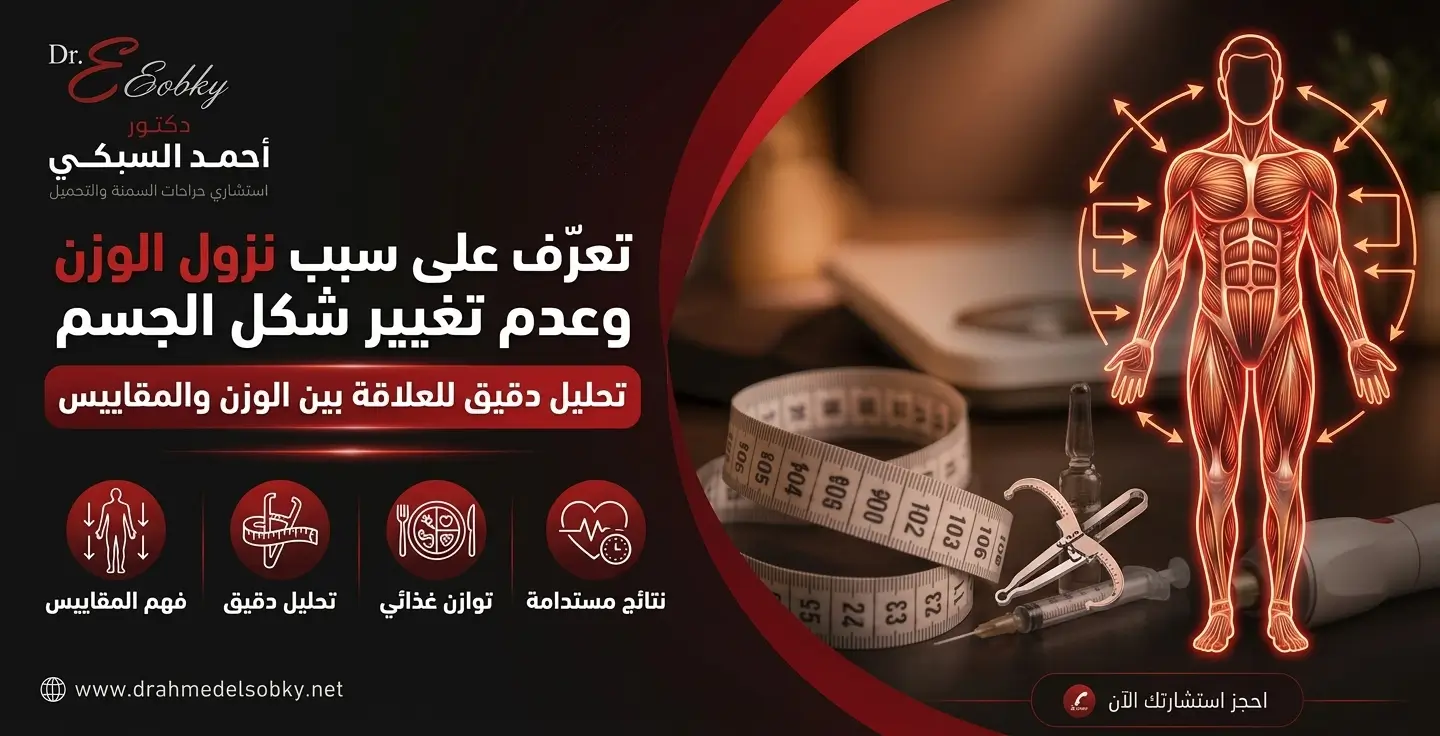 سبب نزول الوزن وعدم تغيير شكل الجسم